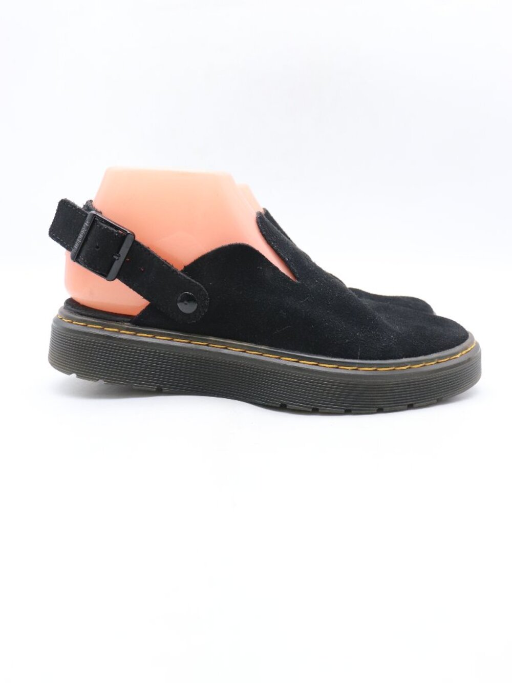 Doc Dr. Martens Carlson Women's 8 Men's 7 Black Suede Slingback Mule Slip On